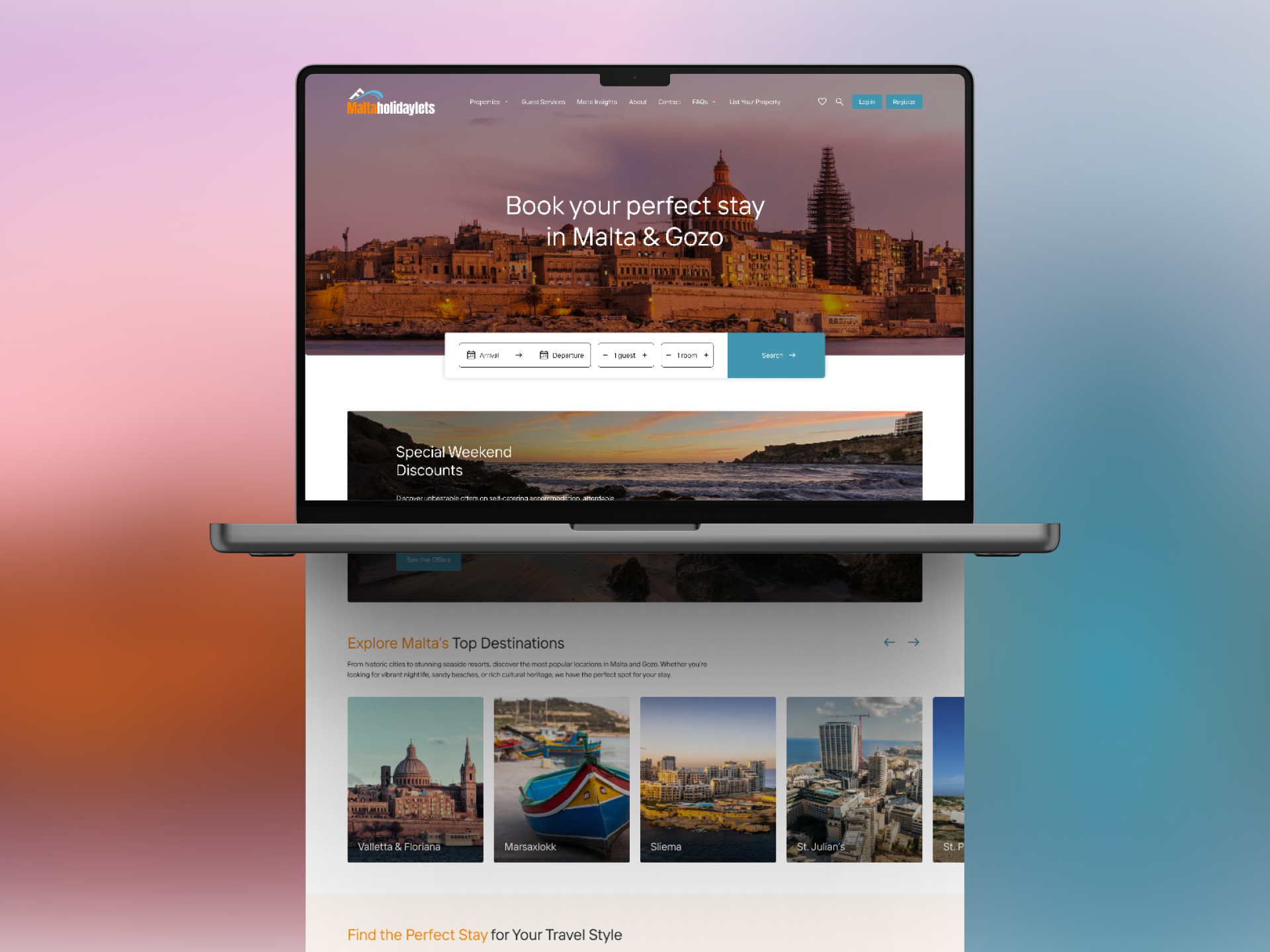 Website Development for Malta Holiday Lets